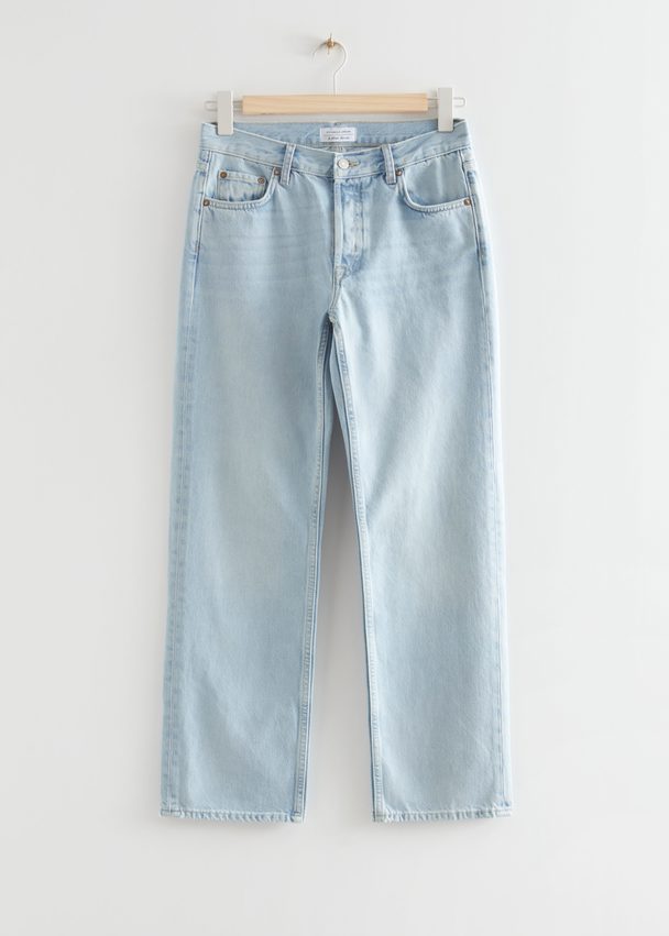 & Other Stories Jeans mit geradem Bein Hellblau