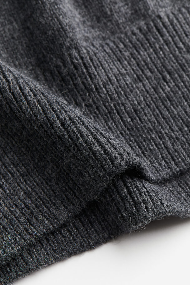 H&M Fine-knit Jumper Dark Grey