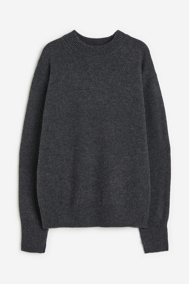 H&M Fine-knit Jumper Dark Grey