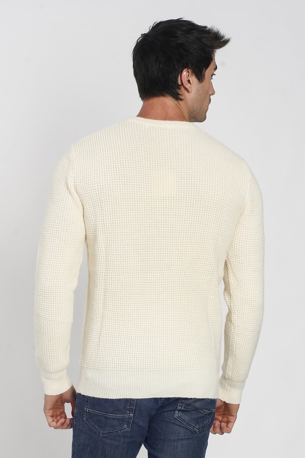 William de Faye Honeycomb Knitted Turtleneck Sweater