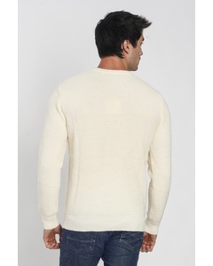 Honeycomb Knitted Turtleneck Sweater