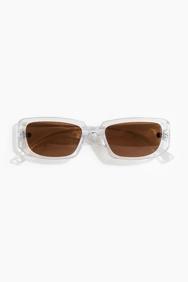 H&M Ovale Sonnenbrille Transparent