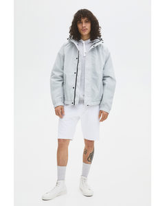 Cropped Fit Windproof Jacket Light Grey