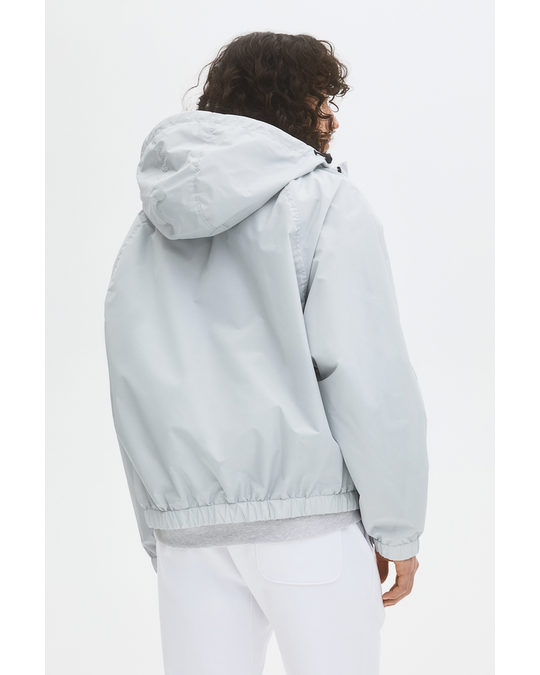 H&M Cropped Fit Windproof Jacket Light Grey