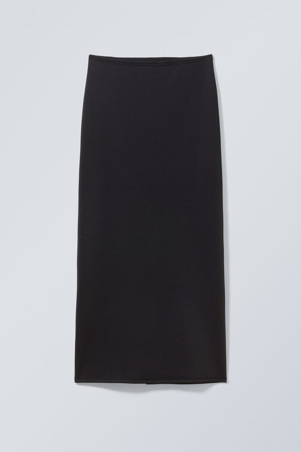 Weekday Minimal Long Skirt Black