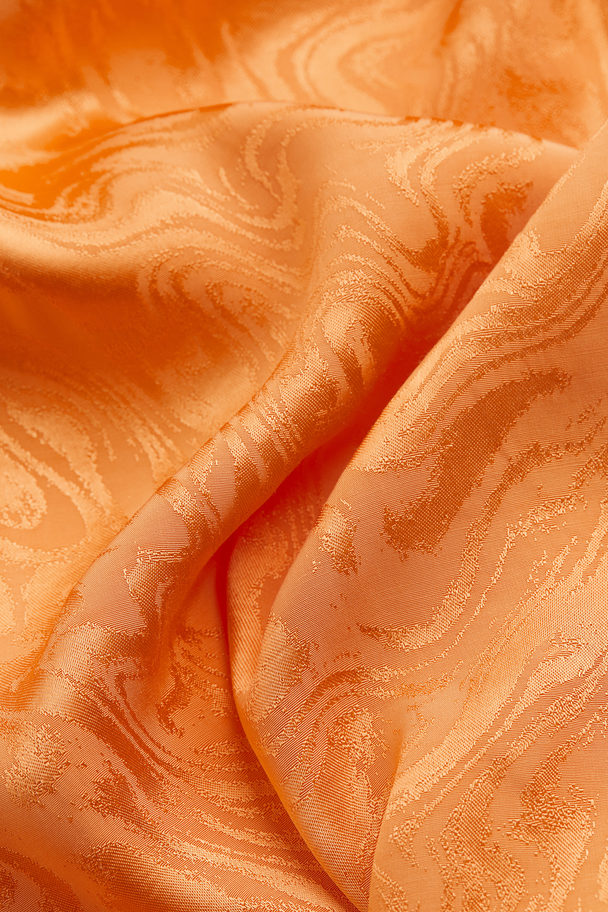 H&M One-shoulder Cut-out Dress Orange