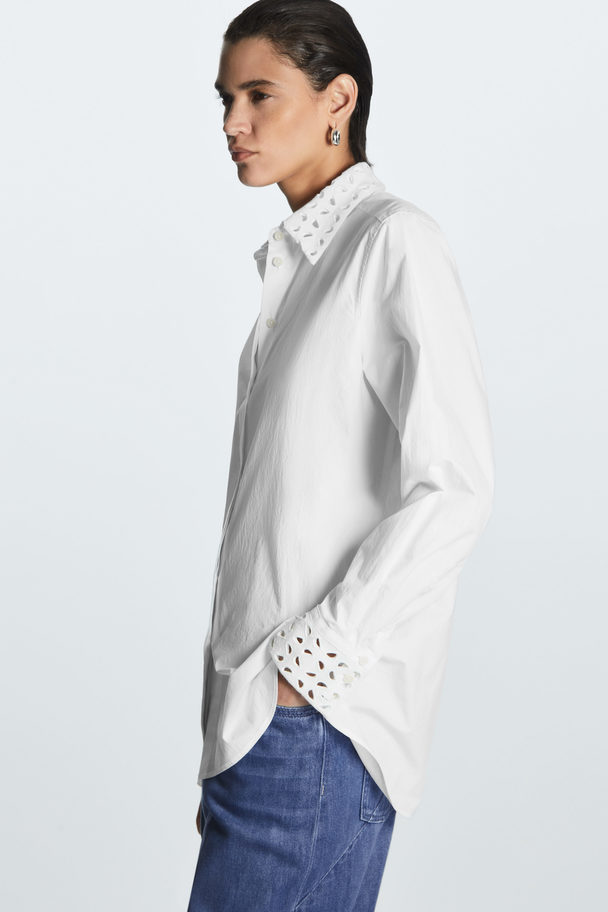 COS Regular-fit Macramé Shirt White