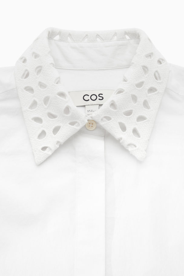 COS Regular-fit Macramé Shirt White