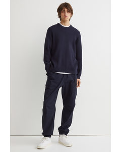 Pullover Relaxed Fit Dunkelblau