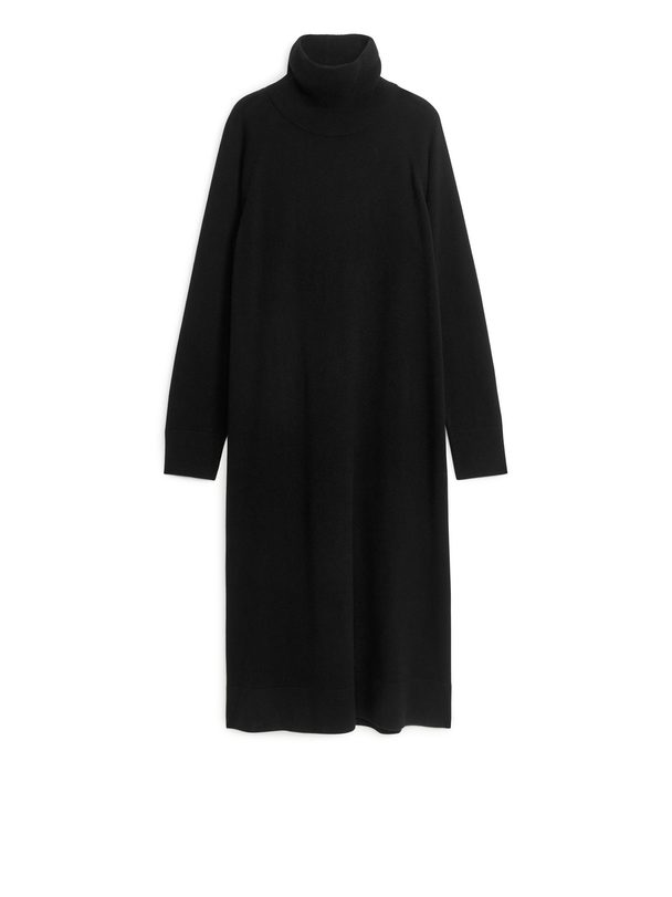 ARKET Cashmere Roll-neck Dress Black