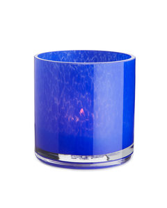 Glass Tea Light Holder 9 Cm Blue