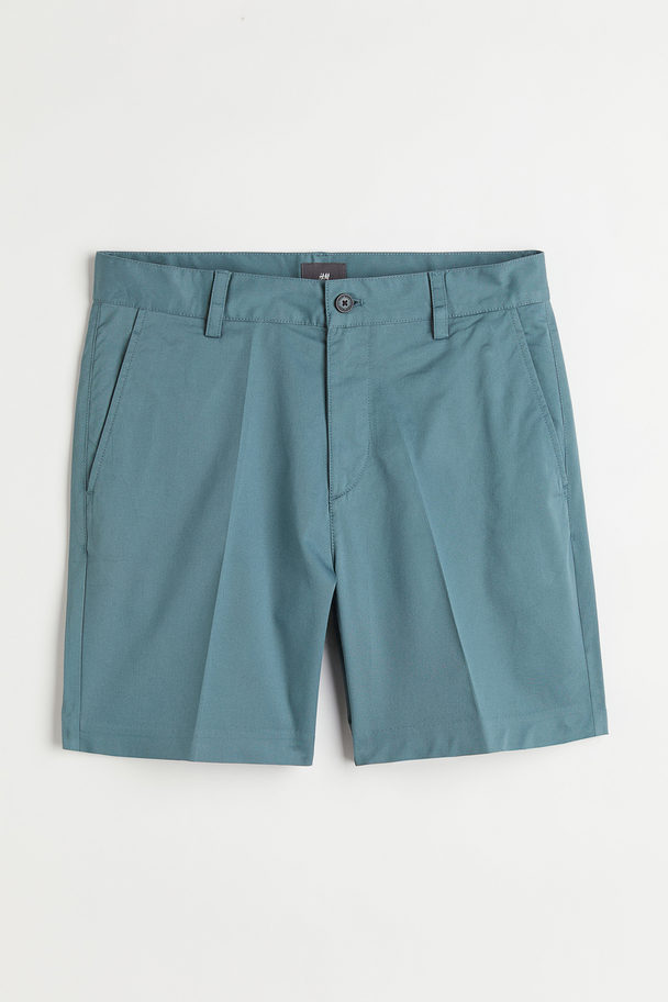 H&M Regular Fit Chino Shorts Turquoise