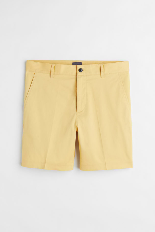 H&M Regular Fit Chino Shorts Yellow