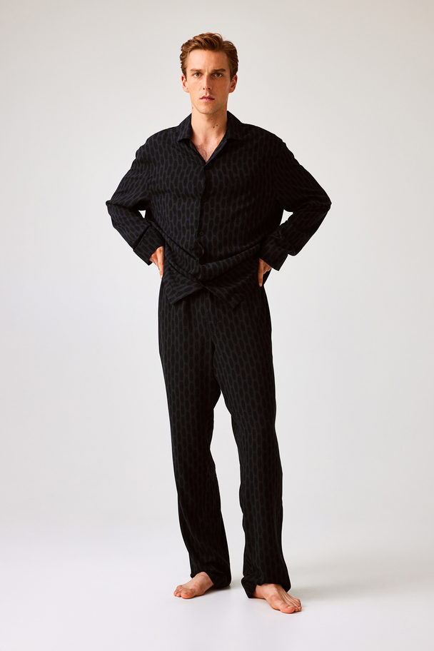 H&M Pyjama - Relaxed Fit Zwart/dessin