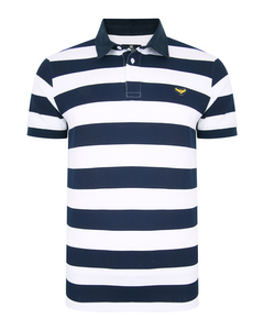 Rugby Stripe Poloshirt kurzarm