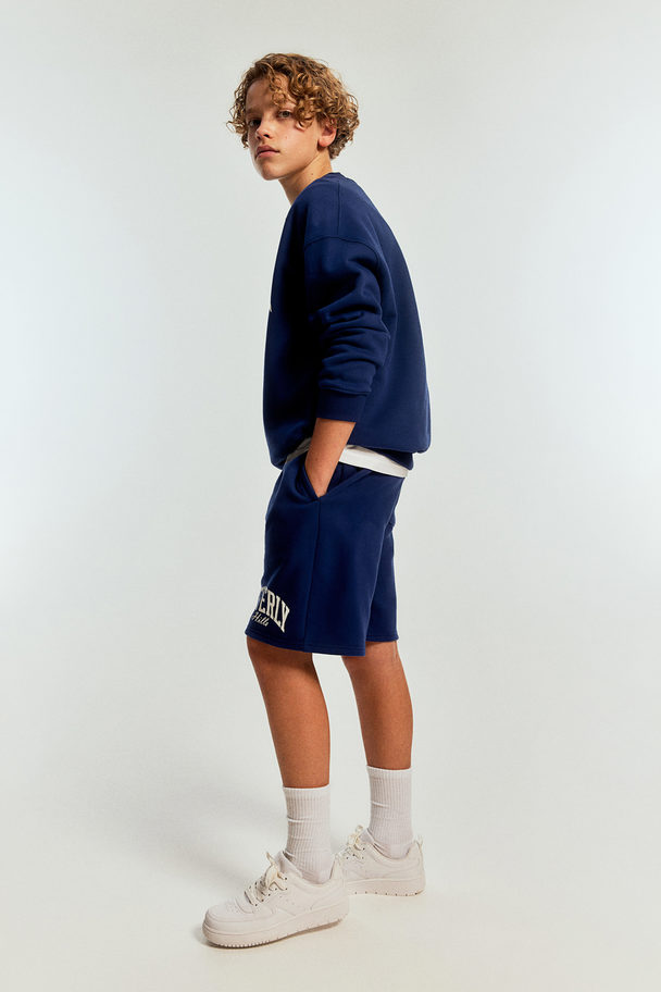 H&M 2-teiliges Sweatshirt-Set Dunkelblau/Beverly Hills