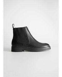 Leather Chelsea Boots Black