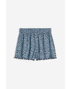 Paper Bag Shorts Light Turquoise/floral
