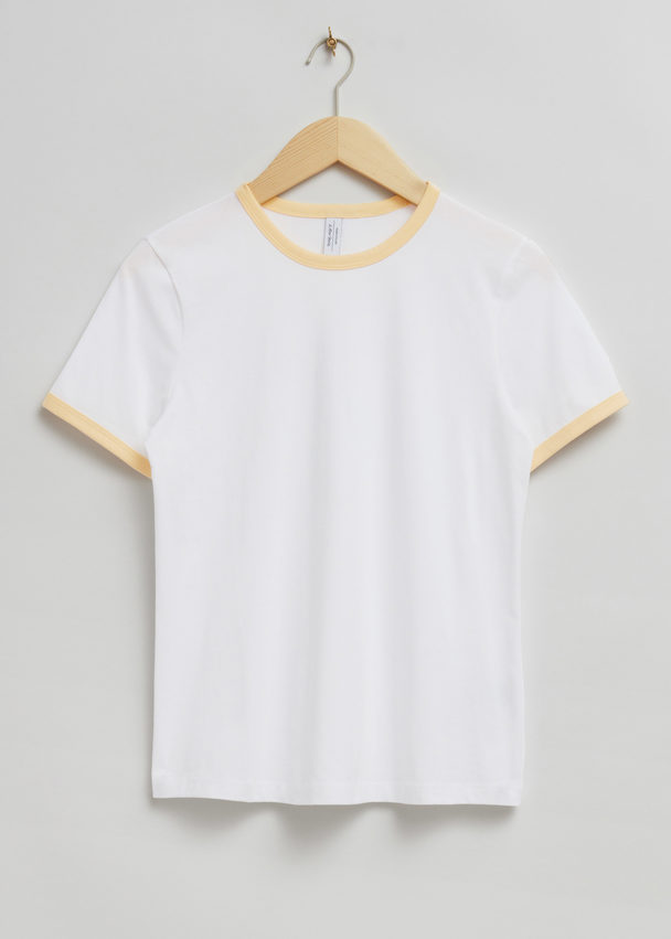 & Other Stories T-Shirt aus Baumwolle Weiß