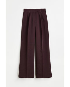 Wide Trousers Dark Red