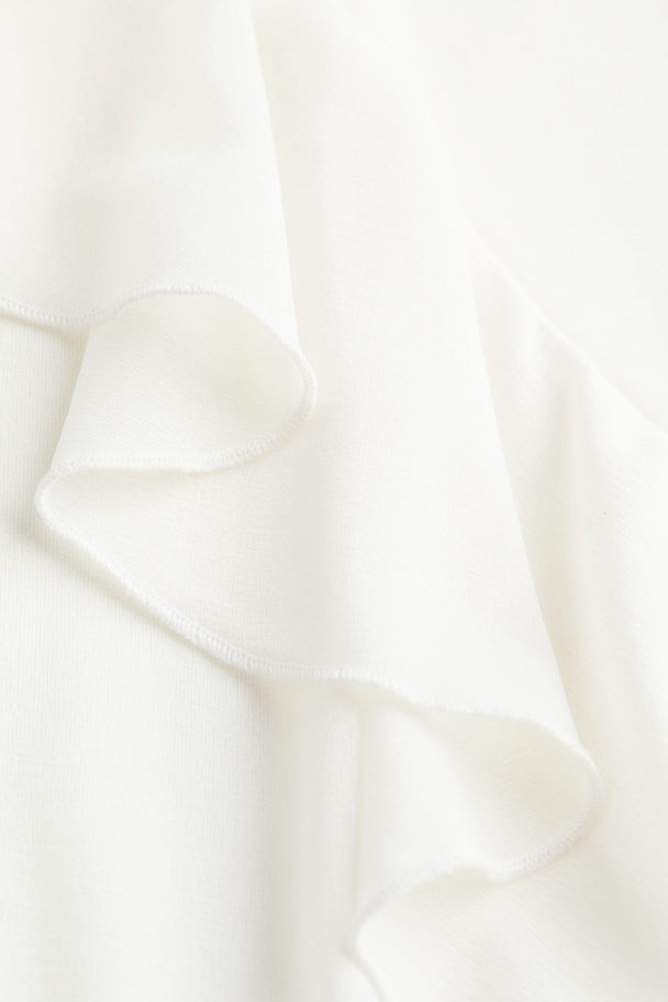 H&M Flounce-detail Strappy Top White