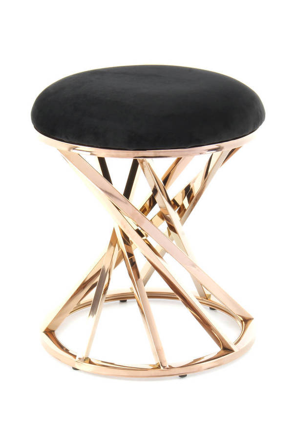 360Living Stool Wesley 325 black / roségold