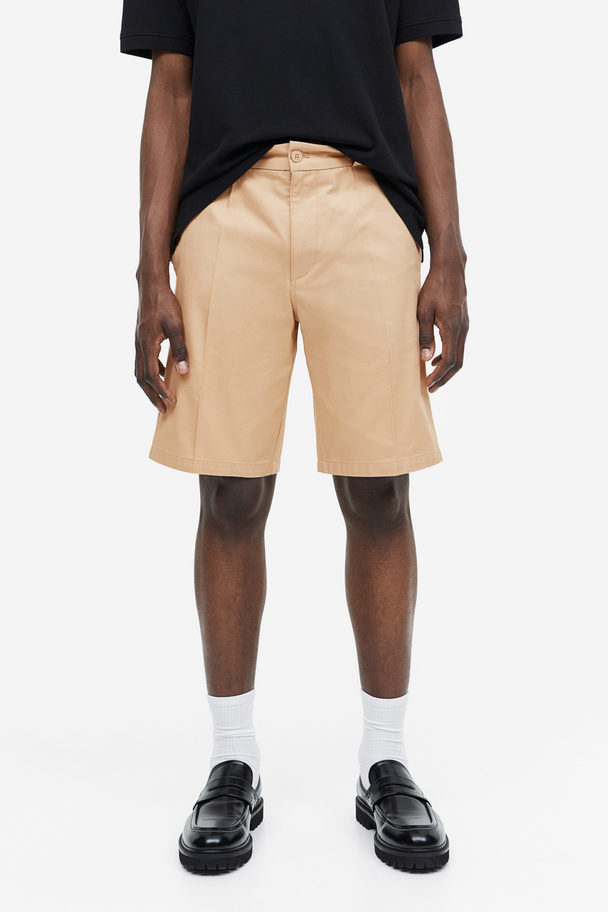 H&M Relaxed Fit Chino Shorts Beige