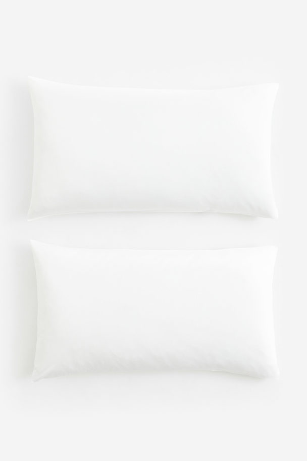 H&M HOME 2er-Pack Kopfkissenbezüge aus Satin Weiß
