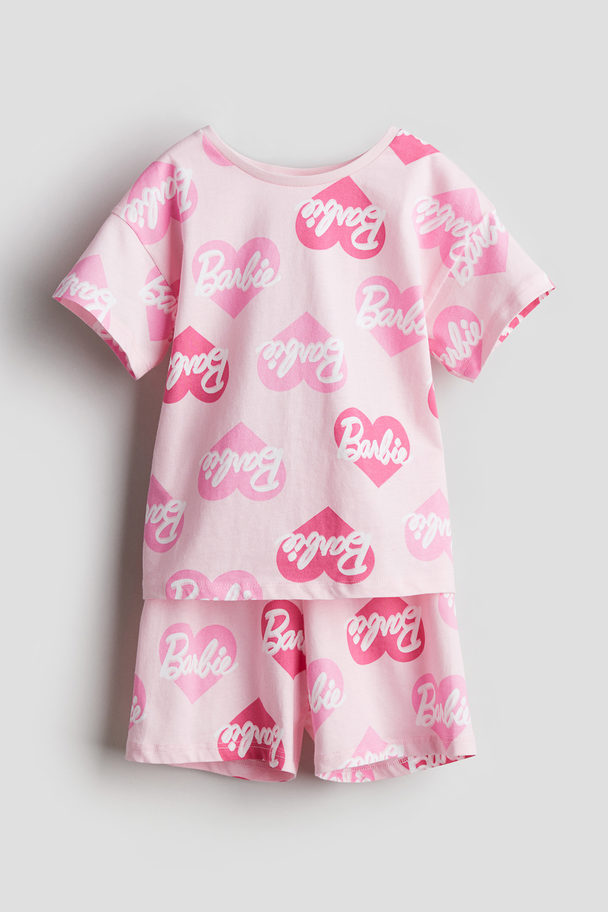 H&M Printed Jersey Pyjamas Pink/barbie