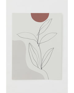 Poster Hvit/blomst