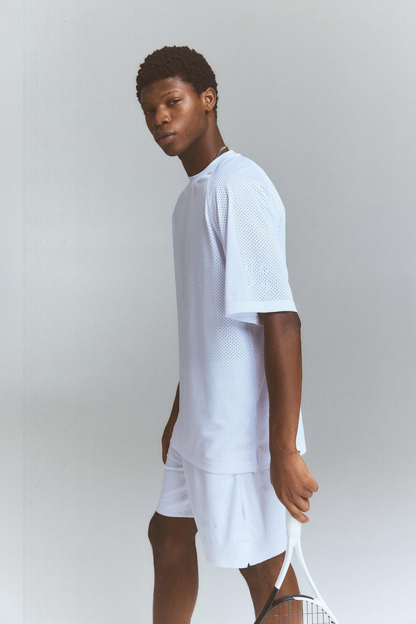 H&M Sport-t-shirt Van Drymove™-mesh Wit