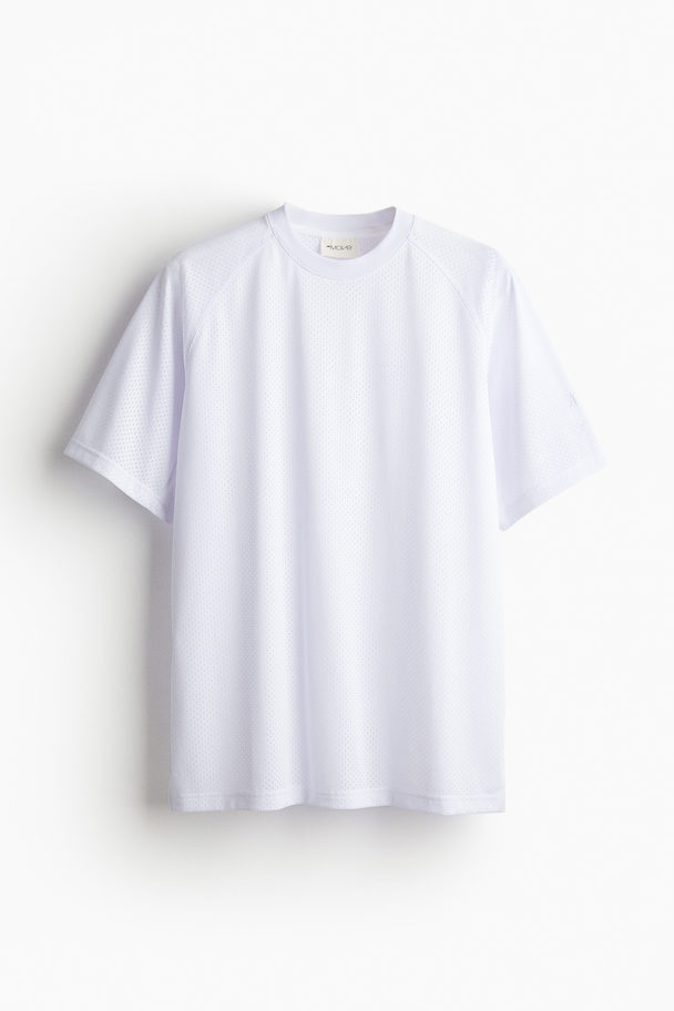 H&M Sport-t-shirt Van Drymove™-mesh Wit