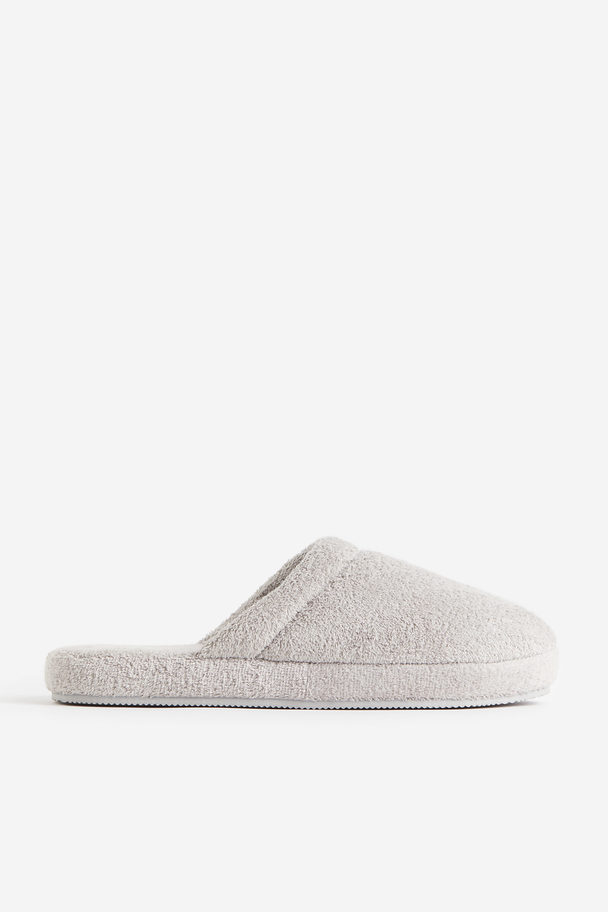 H&M Terry Slippers Light Grey
