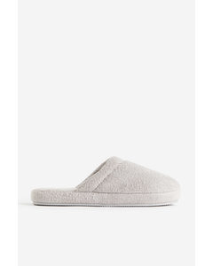 Terry Slippers Light Grey