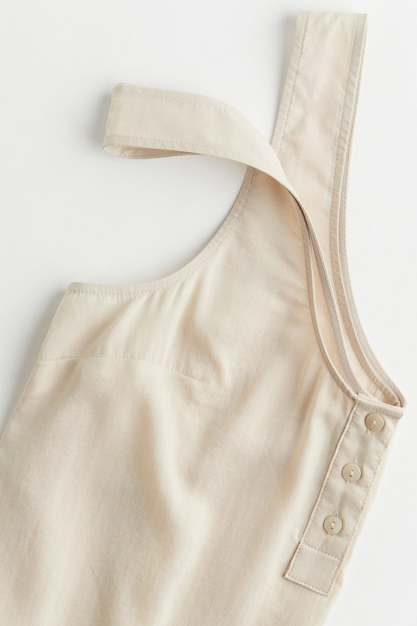 H&M Singlet Med Knapper Øverst Lys Beige