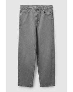 Tapered-leg High-rise Jeans Grey