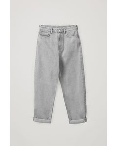 Tapered High-rise Jeans Grey