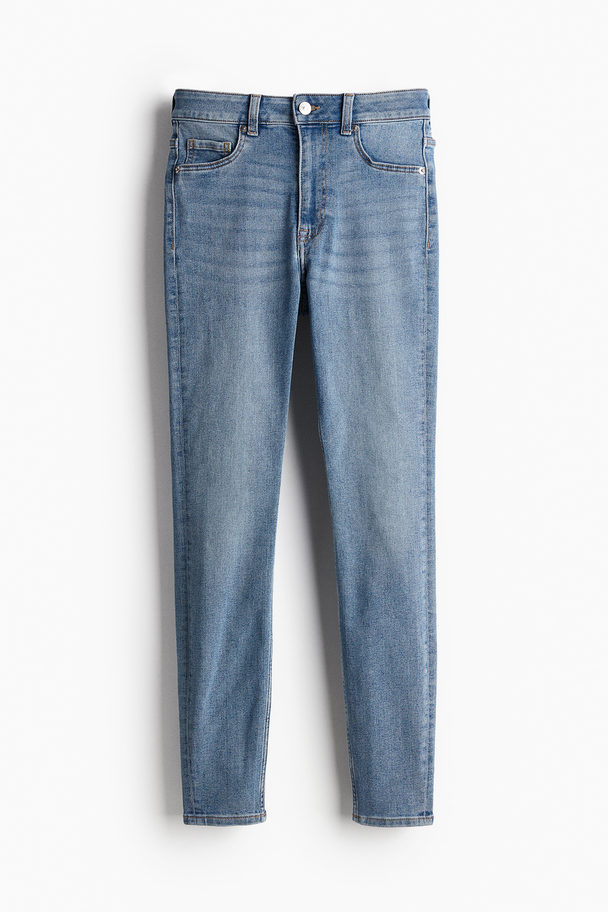 H&M Skinny High Jeans Licht Denimblauw