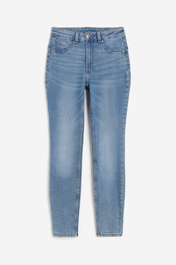 H&M Skinny High Jeans Helles Denimblau