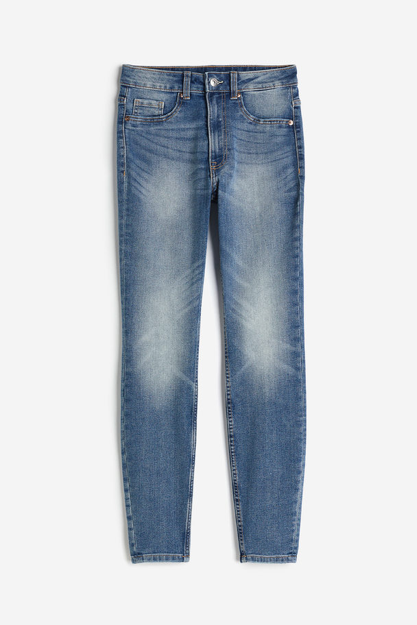 H&M Skinny High Jeans Denimblå