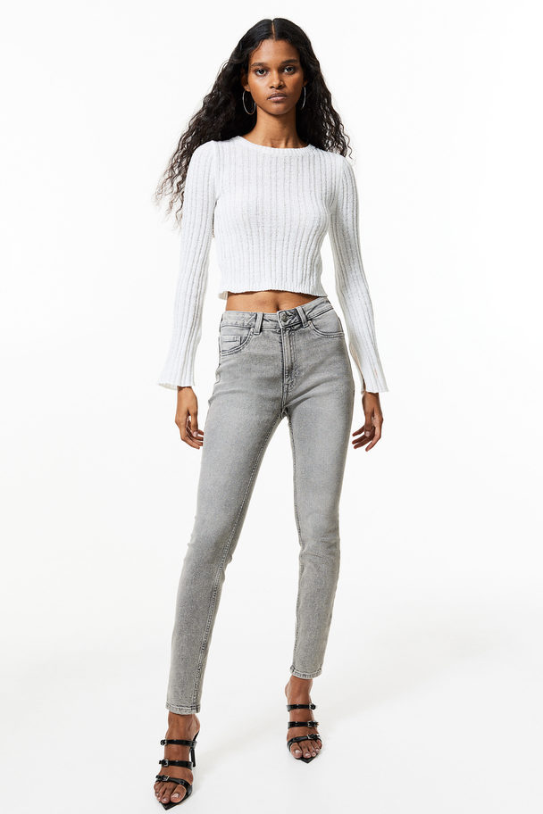 H&M Skinny High Jeans Grey