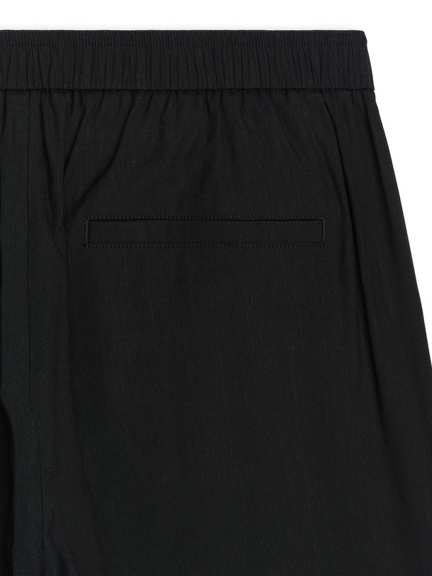 ARKET Linen-blend Trousers Black