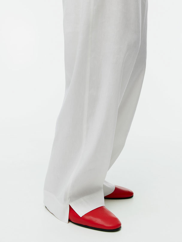 ARKET Linen-blend Trousers White