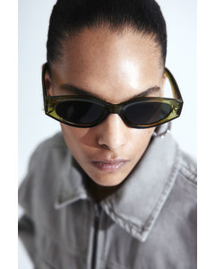 Oval Sunglasses Olive Green