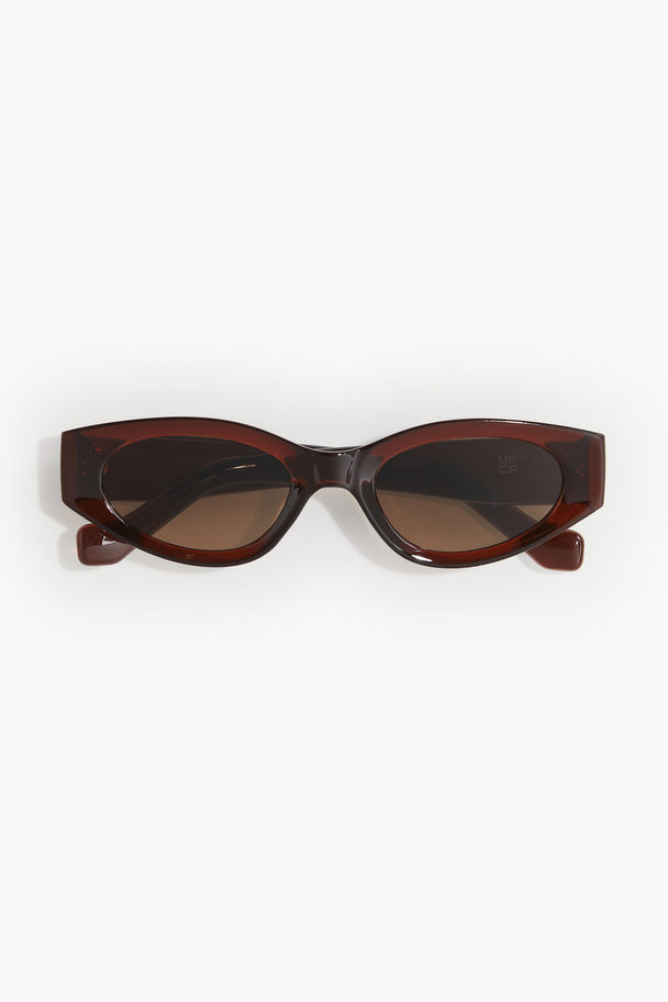 H&M Ovale Solbriller Mørkebrun