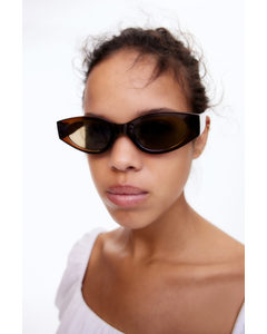 Oval Sunglasses Dark Brown