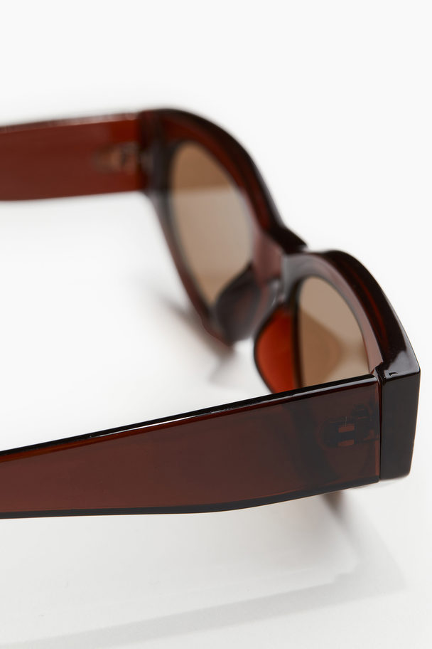 H&M Oval Sunglasses Dark Brown
