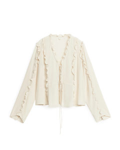 Frill Blouse Off White