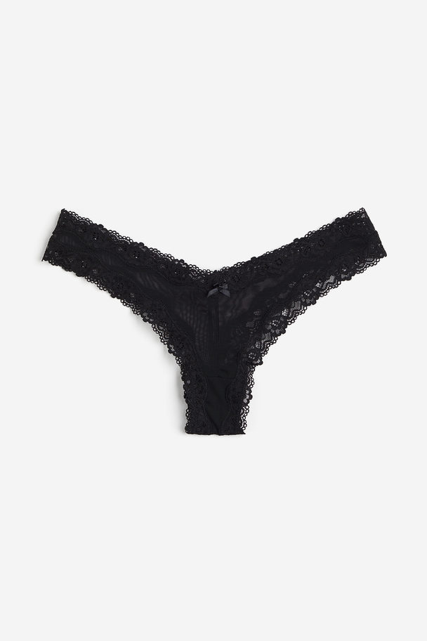 H&M 3-pack Mesh Brazilian Briefs Black