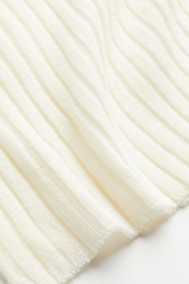 H&M Rib-knit Jumper Cream
